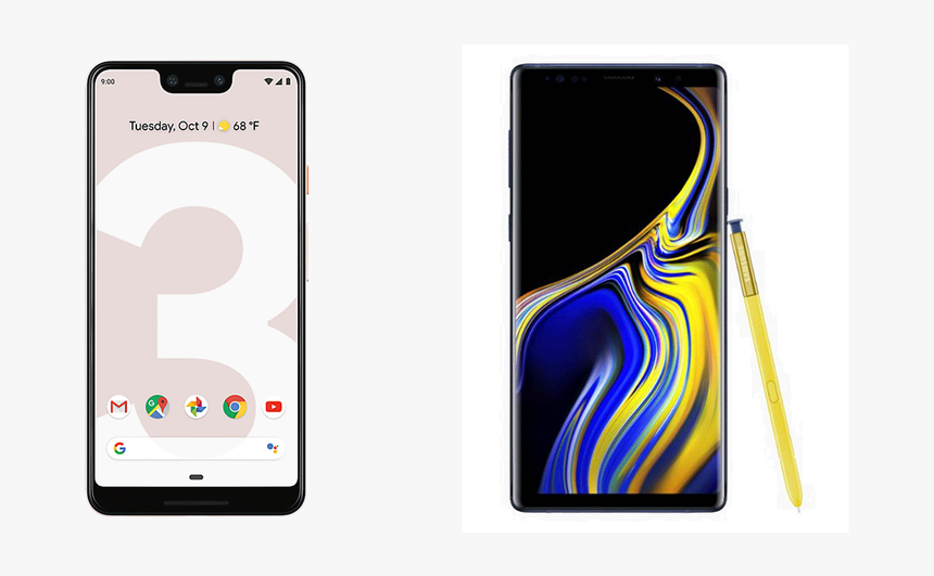 Should I Buy The Google Pixel 3 Xl Or Samsung Galaxy - Note 9 Vs Google Pixel 3 Xl, HD Png Download, Free Download