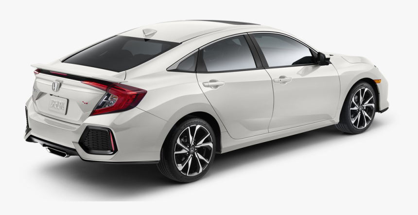 2017 Honda Civic Si Sedan Rear Angle - White 2018 Honda Civic Si, HD Png Download, Free Download