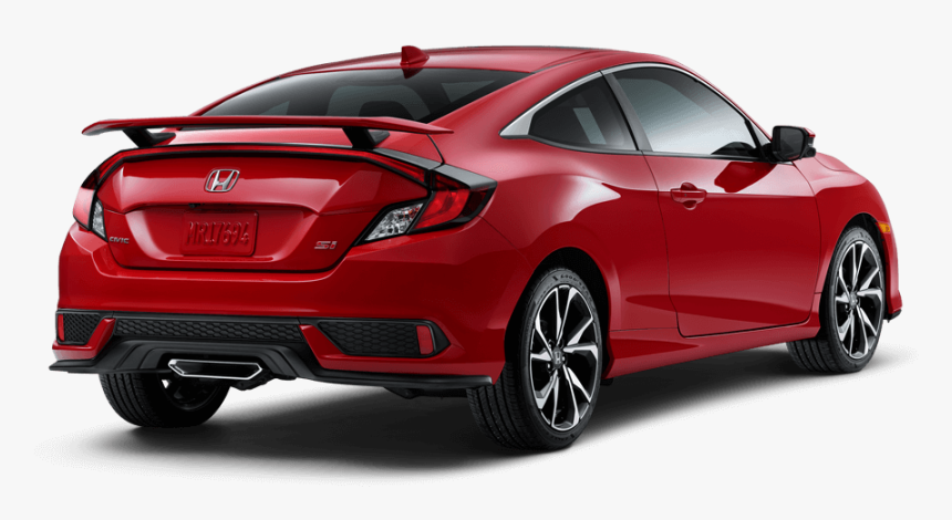 2019 Honda Civic Si Coupe Rear Angle - Civic Si Turbo Sticker, HD Png Download, Free Download