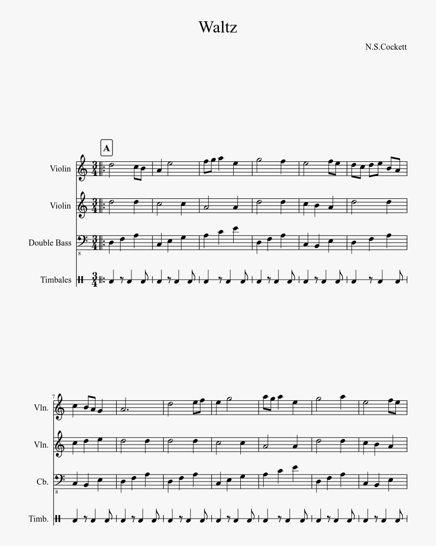 Waltz Sheet Music Composed By N - Parks And Rec Theme Trumpet, HD Png Download, Free Download