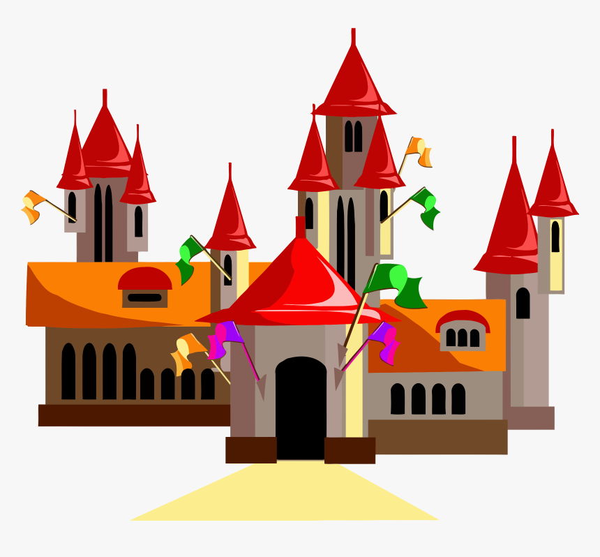Fairytale Castle 15 Clip Arts - Transparent Png Clipart Cartoon Castles, Png Download, Free Download