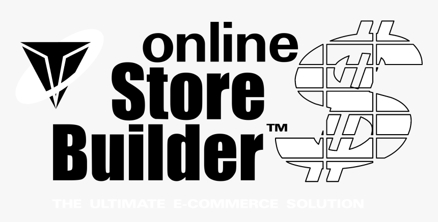 Online Store Builder Logo Black And White - Drawing, HD Png Download, Free Download