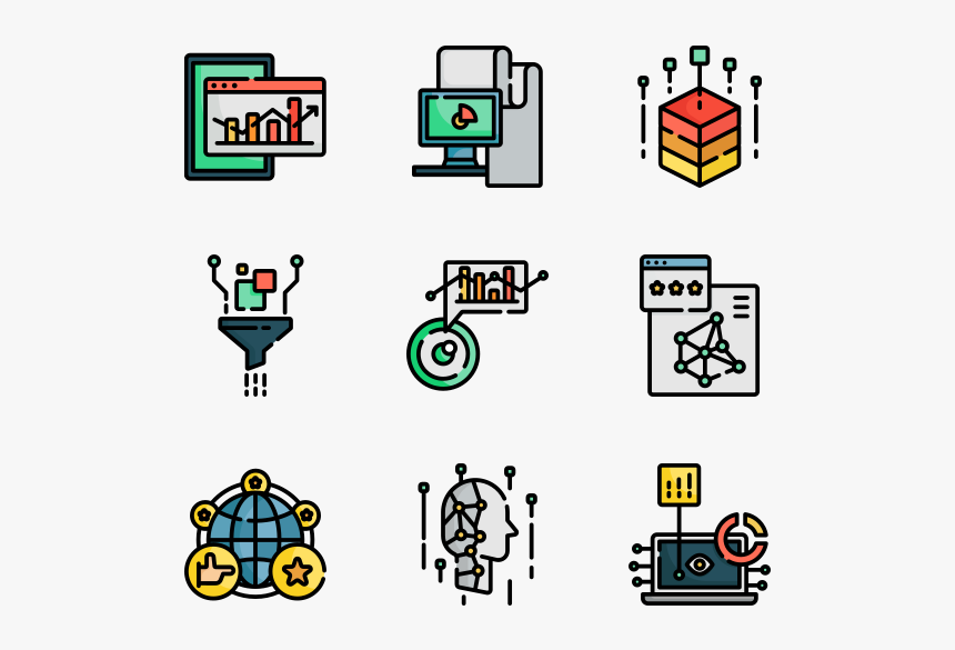 Big Data Free Icons Vector, HD Png Download, Free Download