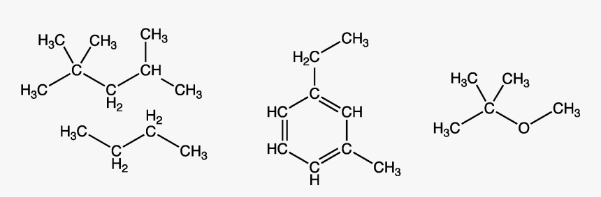 File - Gasolinecomp - Chemical Formulas For Gasoline, HD Png Download, Free Download