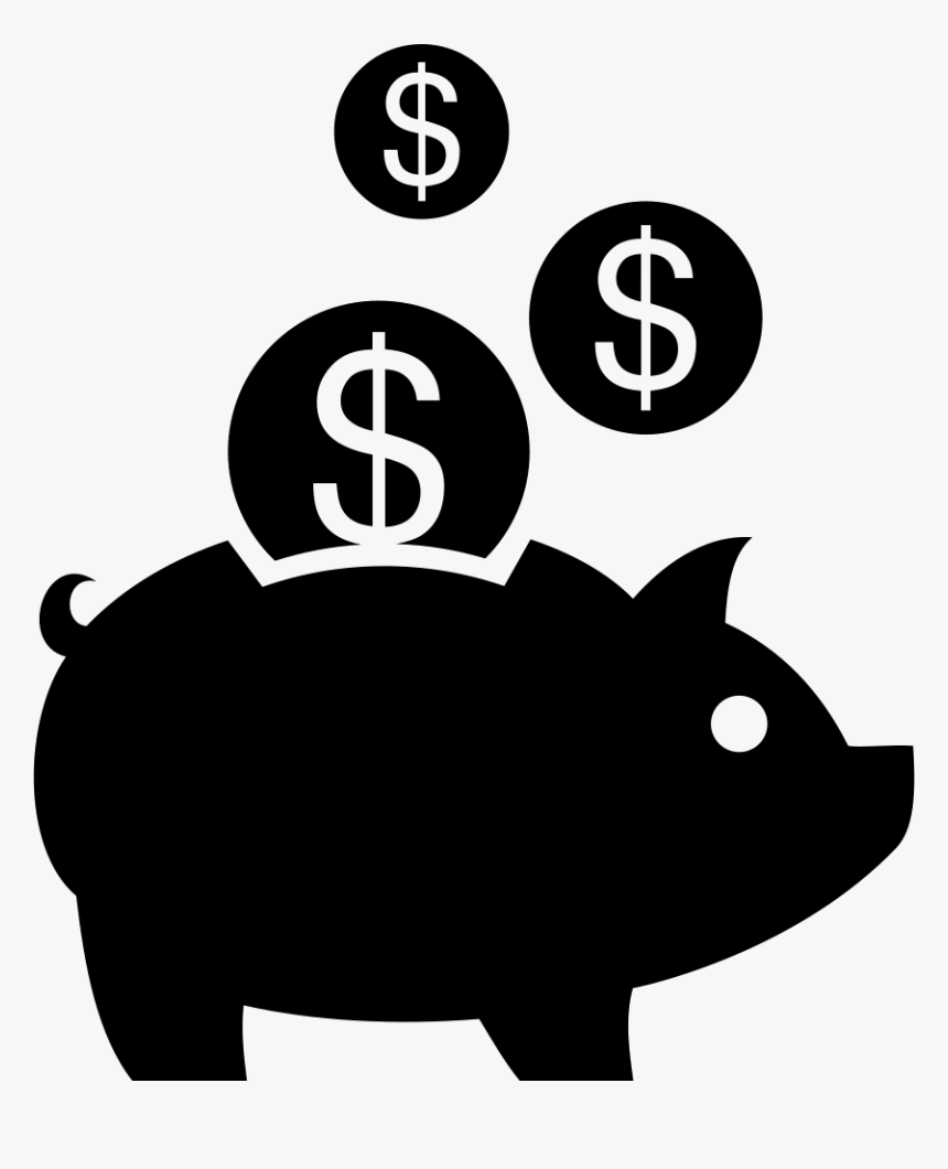 Piggy Bank With Dollar Coins - Icon Piggy Bank Png, Transparent Png, Free Download