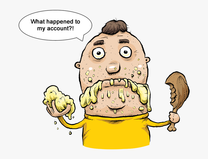 Bob Gets A Margin Call - Cartoon Man Eating Food, HD Png Download, Free Download