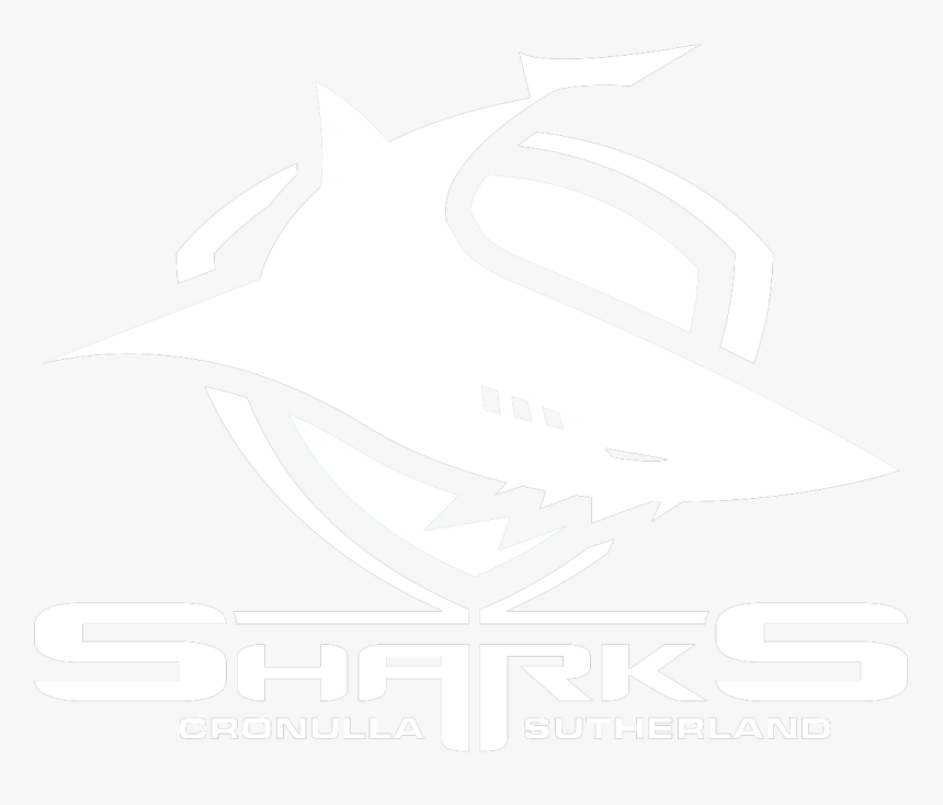 Sharks Nrl , Png Download - Black And White Sharks Logo, Transparent Png, Free Download