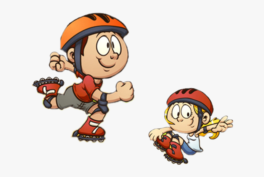 Roller Skating Border - Kids Roller Skating Clipart, HD Png Download, Free Download