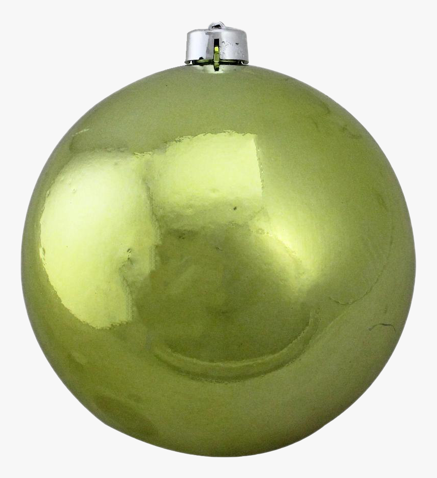 Single Green Christmas Ball Transparent Png - Green Shiny Ornaments, Png Download, Free Download