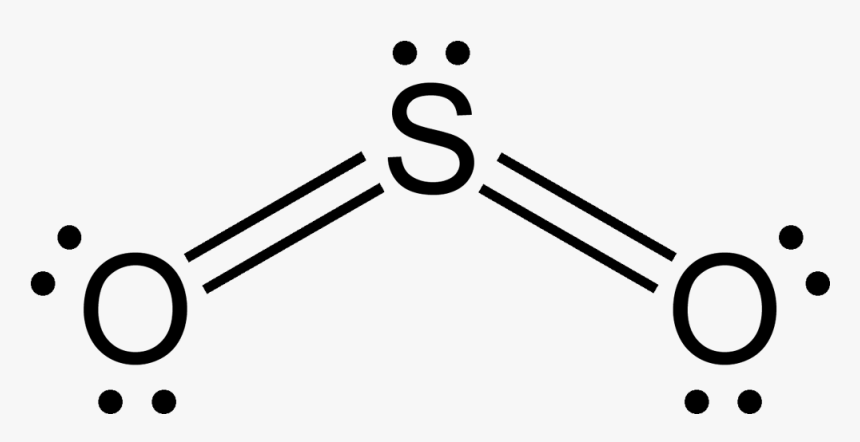 Sulfur Dioxide Ve B 2d - Sulfur Dioxide Lewis, HD Png Download, Free Download