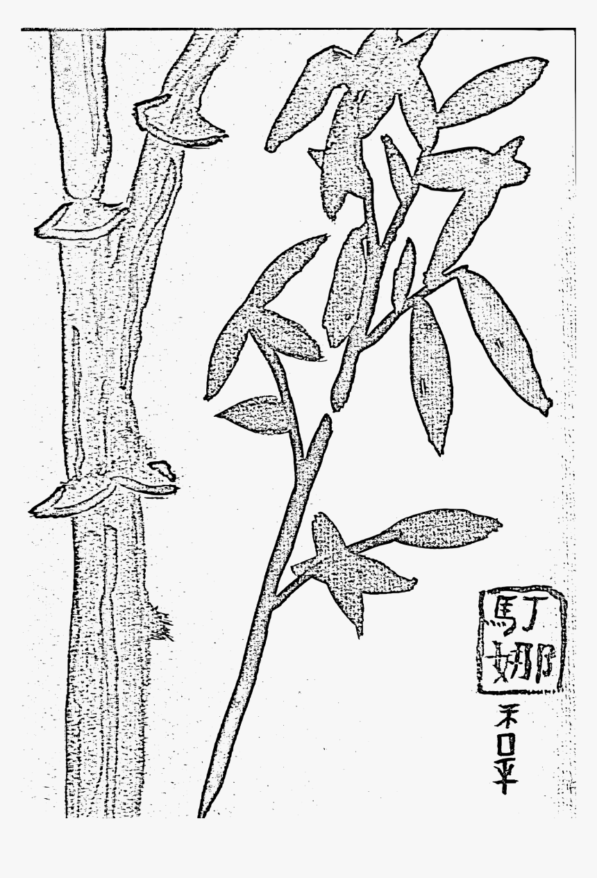 Bamboo Peace Clip Arts - Sketch, HD Png Download, Free Download