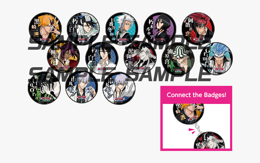 Brave Souls Connecting Metal Badges - Bleach 缶 バッジ, HD Png Download, Free Download