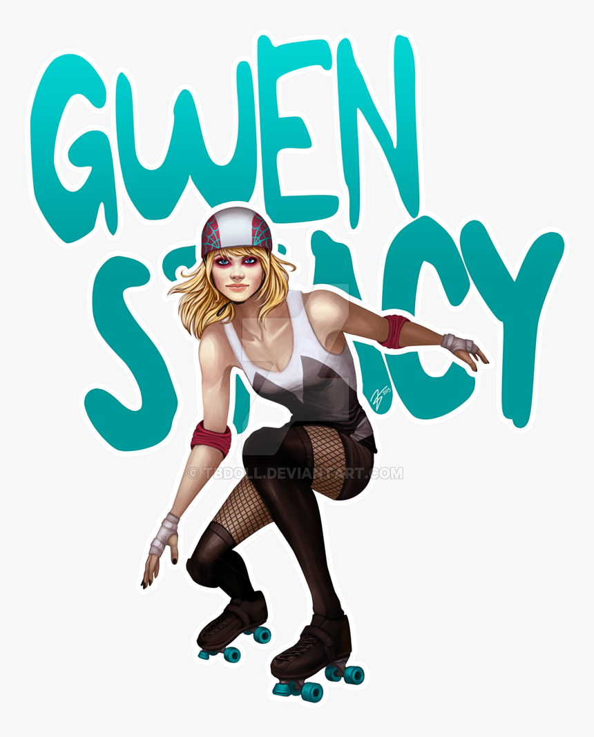 Derby Gwen By Terasart - Roller Derby Fan Art, HD Png Download, Free Download