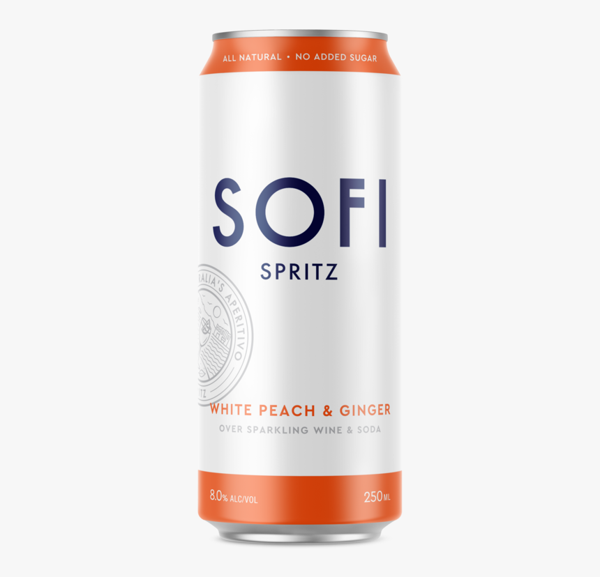 Sofi 250ml Can Mockup Whitepeachginger - Energy Shot, HD Png Download, Free Download