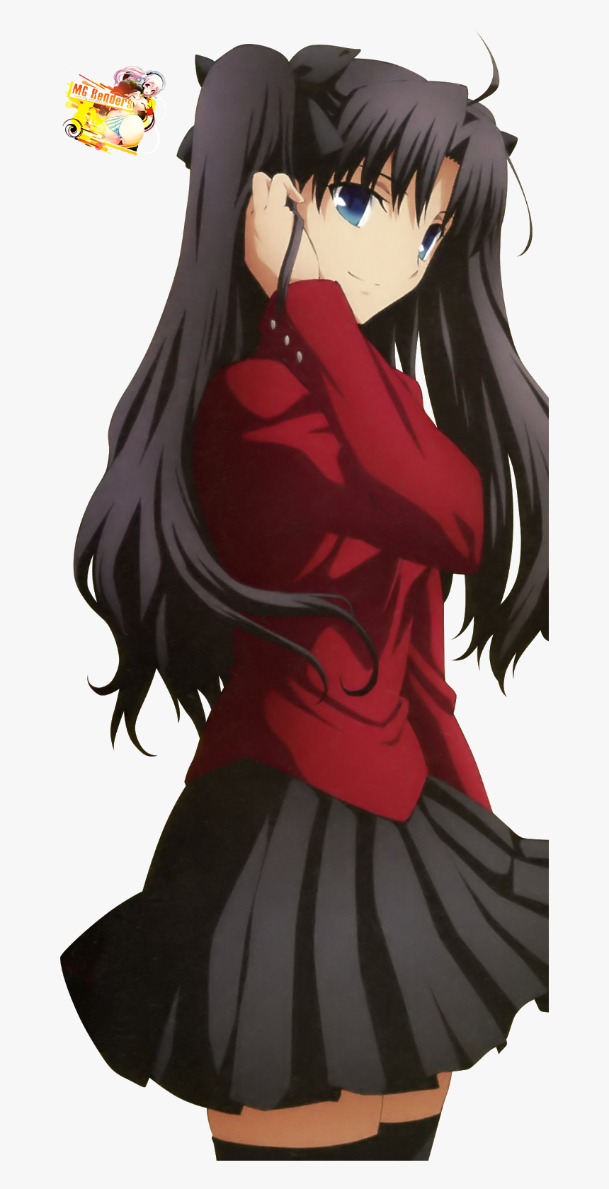 Tohsaka Rin Render - Rin Tohsaka Hd Png, Transparent Png, Free Download