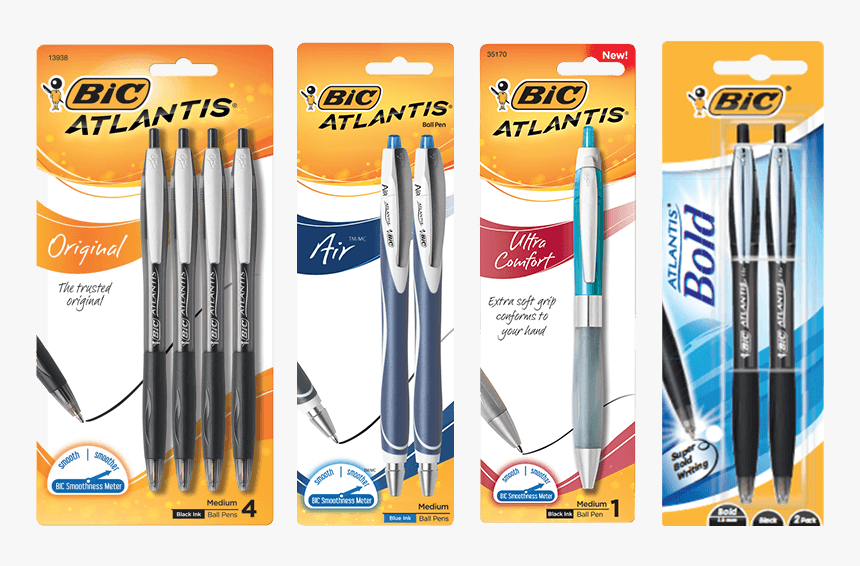 Bic Bright Futures - Bic Atlantis Black Pens, HD Png Download, Free Download