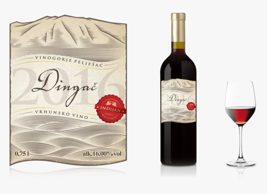 Dingač Is A Wine Growing Region On The Pelješac Peninsula - Wine Glass, HD Png Download, Free Download