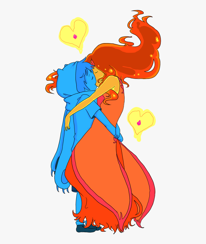 Finn And Flame Princess - Adventure Time Flame Princess Fanart, HD Png Download, Free Download