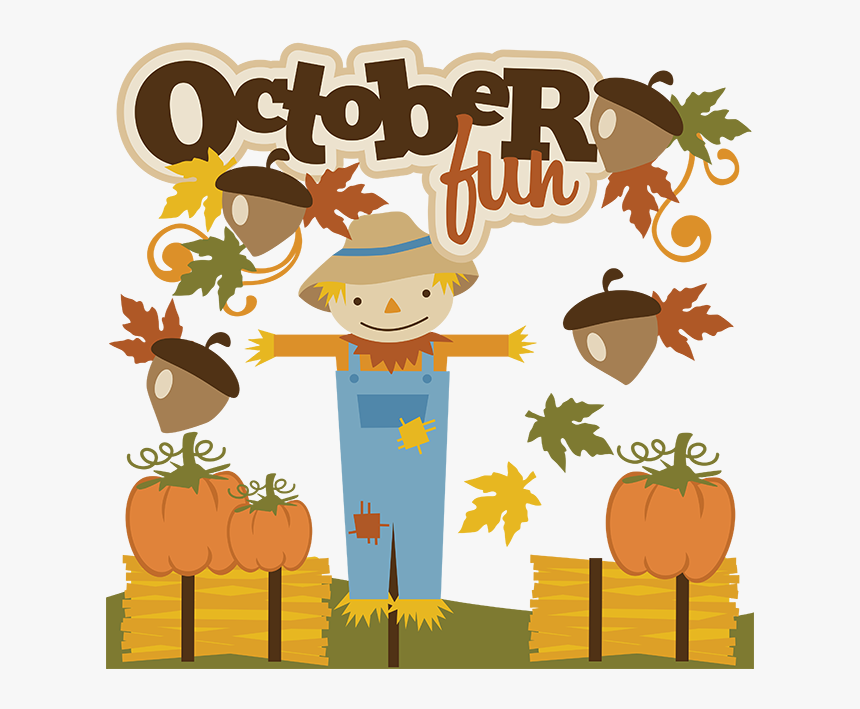 Scarecrow Clipart October - October Fun, HD Png Download, Free Download