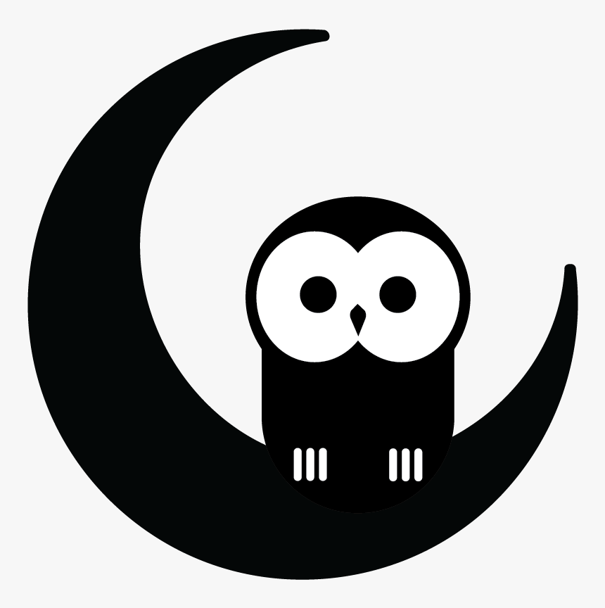 Snowy Owl Clipart Night Owl - Night Owl Black And White, HD Png Download, Free Download