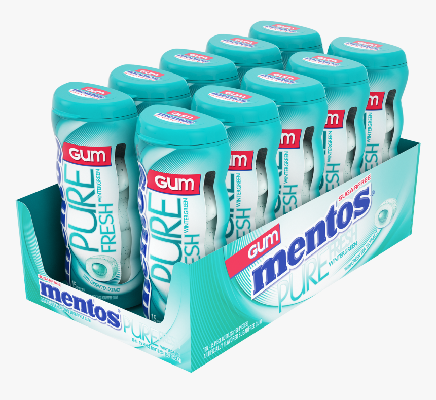 Mentos, Pure Fresh, Sugar Free Wintergreen Chewing - Mentos Chewing Gum Pure Fresh, HD Png Download, Free Download