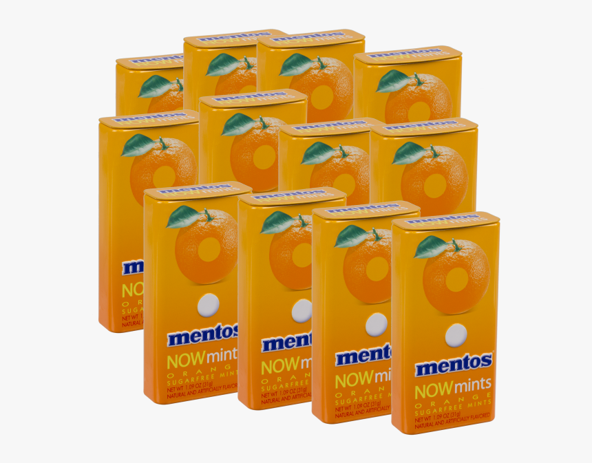 Mentos Orange Now Mints - Mentos Pack Orange, HD Png Download, Free Download