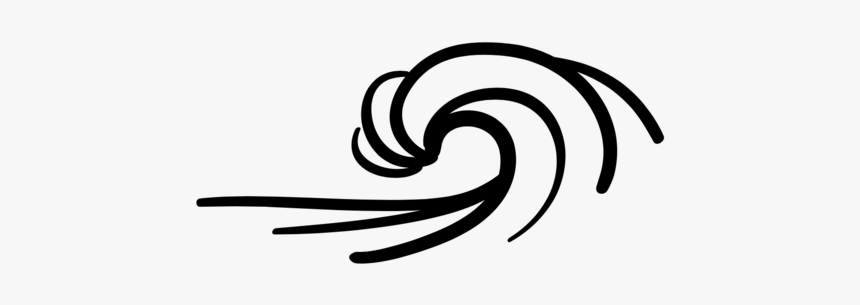 Black Wave Logo - Beach Wave Wave Logo Black And White, HD Png Download, Free Download