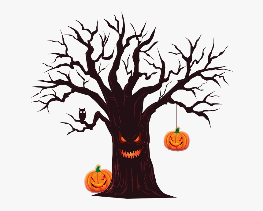 Halloween Tree Png Download - Scary Tree Clipart Transparent, Png Download, Free Download