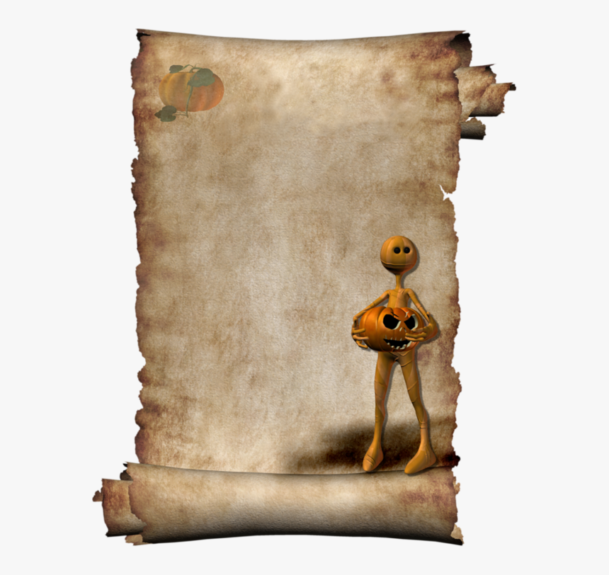 Spooky Halloween Backgrounds Png - Parchment Roll, Transparent Png, Free Download