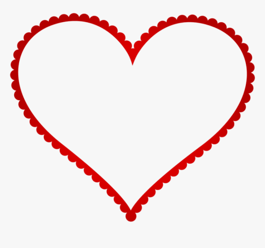 Heart Border Clipart Png, Hd Png Download - Transparent Background Heart Frame, Png Download, Free Download