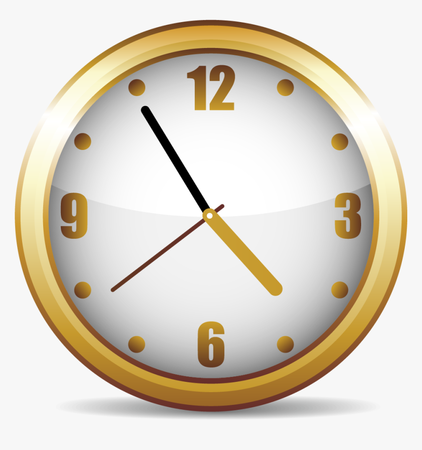 Gold Clock Vector, HD Png Download, Free Download