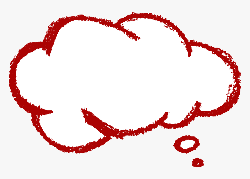 Crayon Speech Bubble - Speech Bubble Png Red, Transparent Png, Free Download