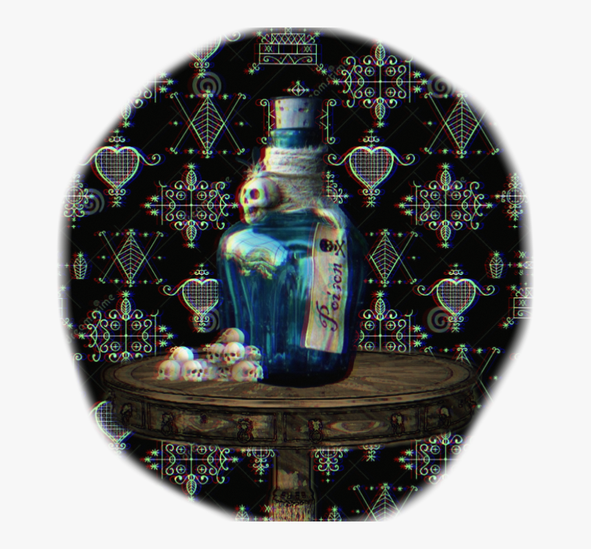 #bottleofpoison #poison #bottle #skulls #voodoo #witchcraft - Circle, HD Png Download, Free Download