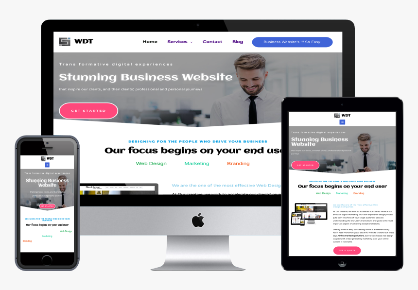 Responsive Web Design Png Wdt - Job Portal Website Design, Transparent Png, Free Download