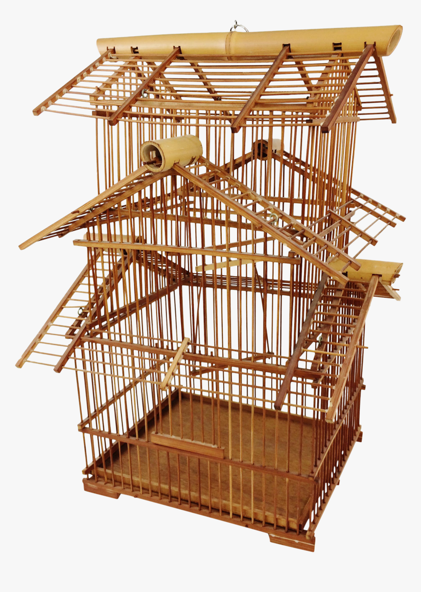 Vintage Bamboo Wood - Cage, HD Png Download, Free Download