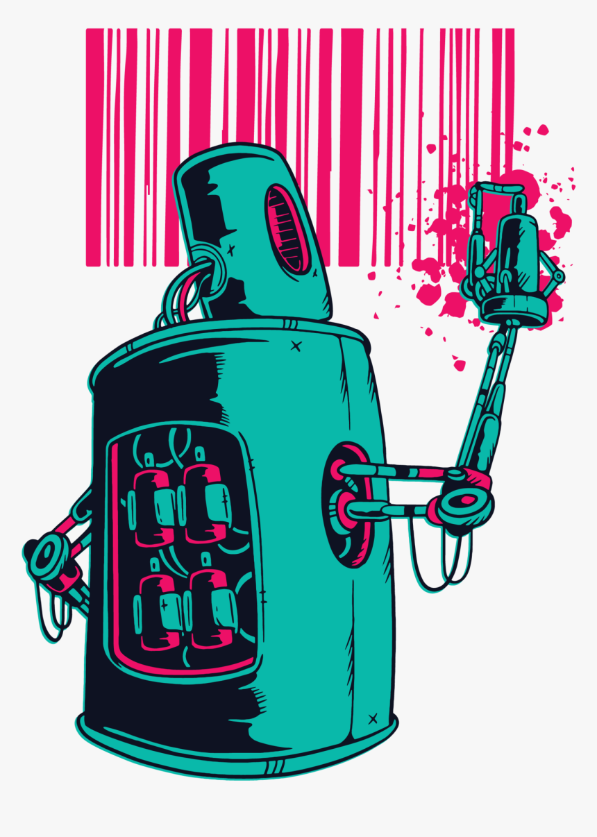 Robot Graffiti, HD Png Download, Free Download