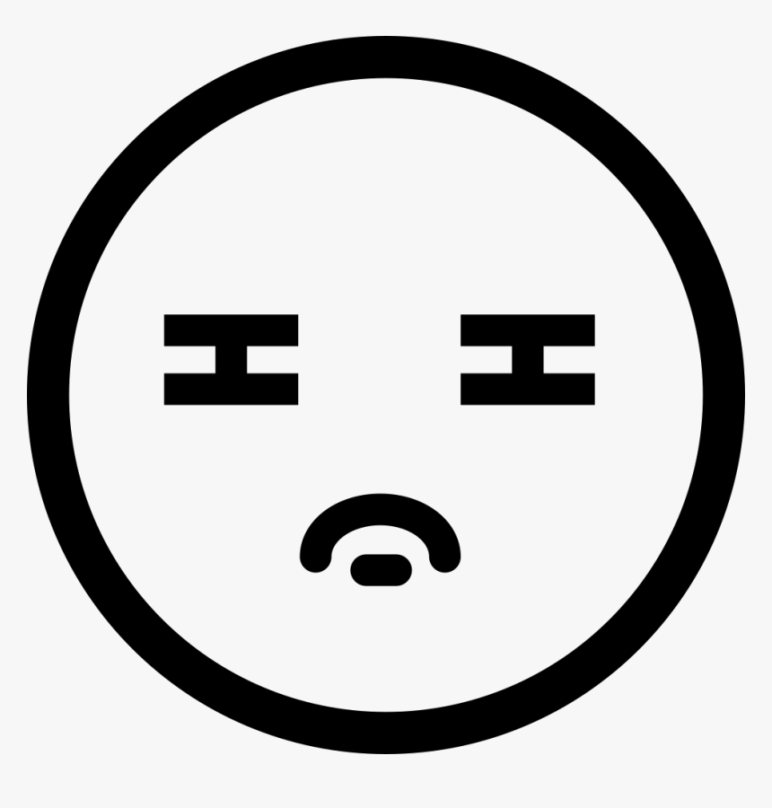 Emoji - Böser Smiley Schwarz Weiss, HD Png Download, Free Download
