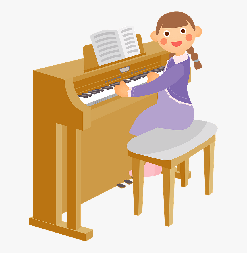 Girl Platying Piano Clipart - Player Piano, HD Png Download, Free Download