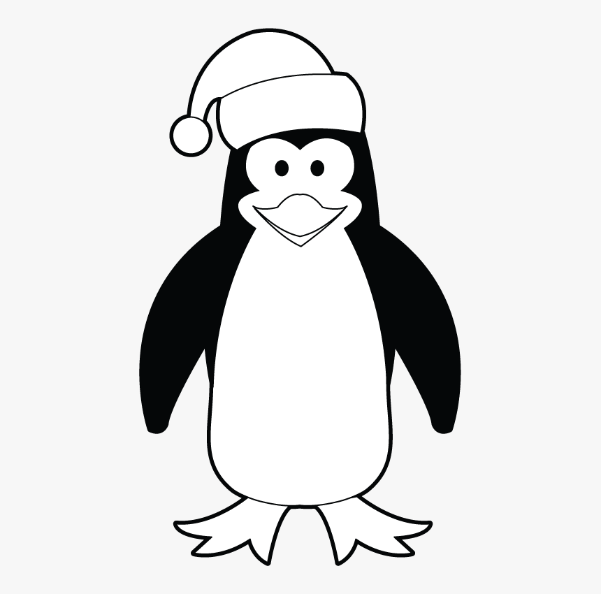 Penguin Clipart Black And White Png ↺ - Black And White Penguin Clipart, Transparent Png, Free Download