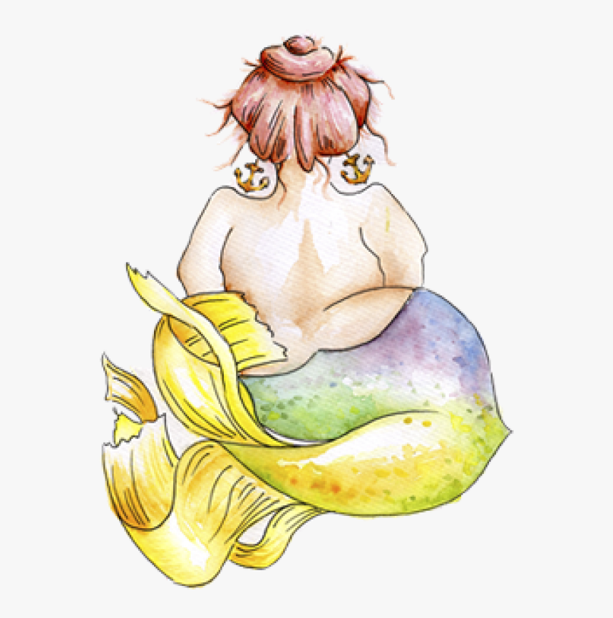 The Fat Mermaid Logo Website - Illustration, HD Png Download, Free Download