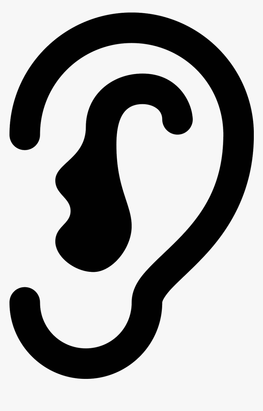 This Is A Basic Image Of The Human Ear - Transparent Background Ear Icon Png, Png Download, Free Download