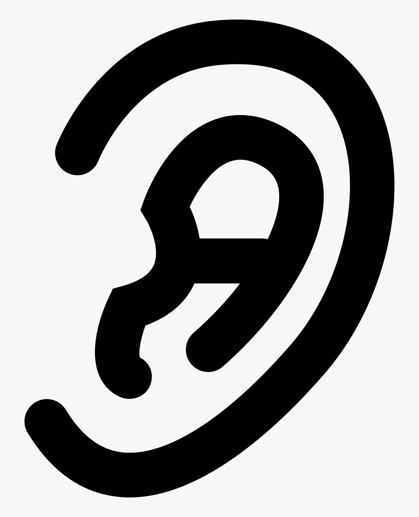 Human Ear Shape - Logo Oreille Png, Transparent Png, Free Download