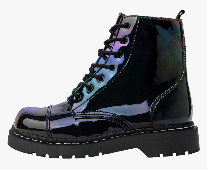 Black Iridescent Combat Boots, HD Png Download, Free Download