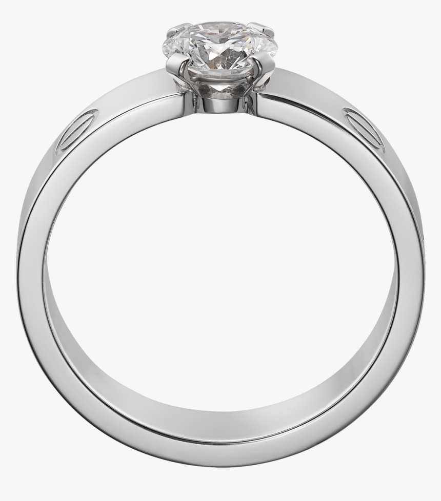 Love Solitaire, White Gold, Diamond - Cartier Solitaire Love, HD Png Download, Free Download