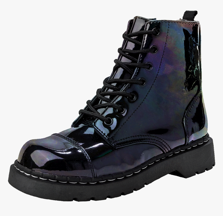 Black Combat Boots Shiny, HD Png Download, Free Download