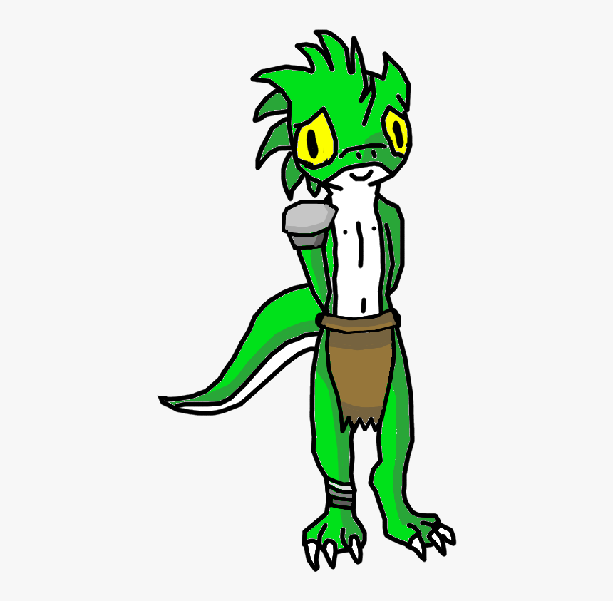 Clawfoot The Mute Lizardman Adventurer Alternative - Drawing, HD Png Download, Free Download