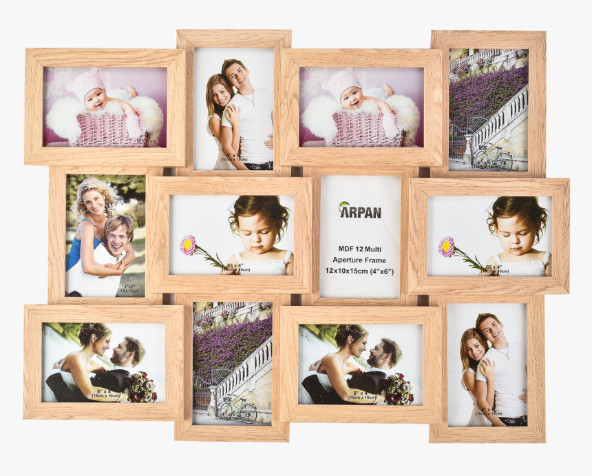 Multi Picture Frames Wooden , Png Download - Picture Frame, Transparent Png, Free Download