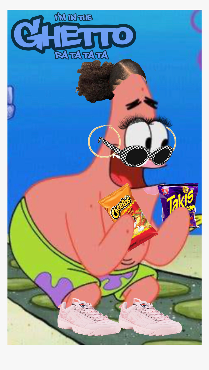 #freetoedit #spongebobsquarepants #patrick #ghetto - Poster, HD Png Download, Free Download