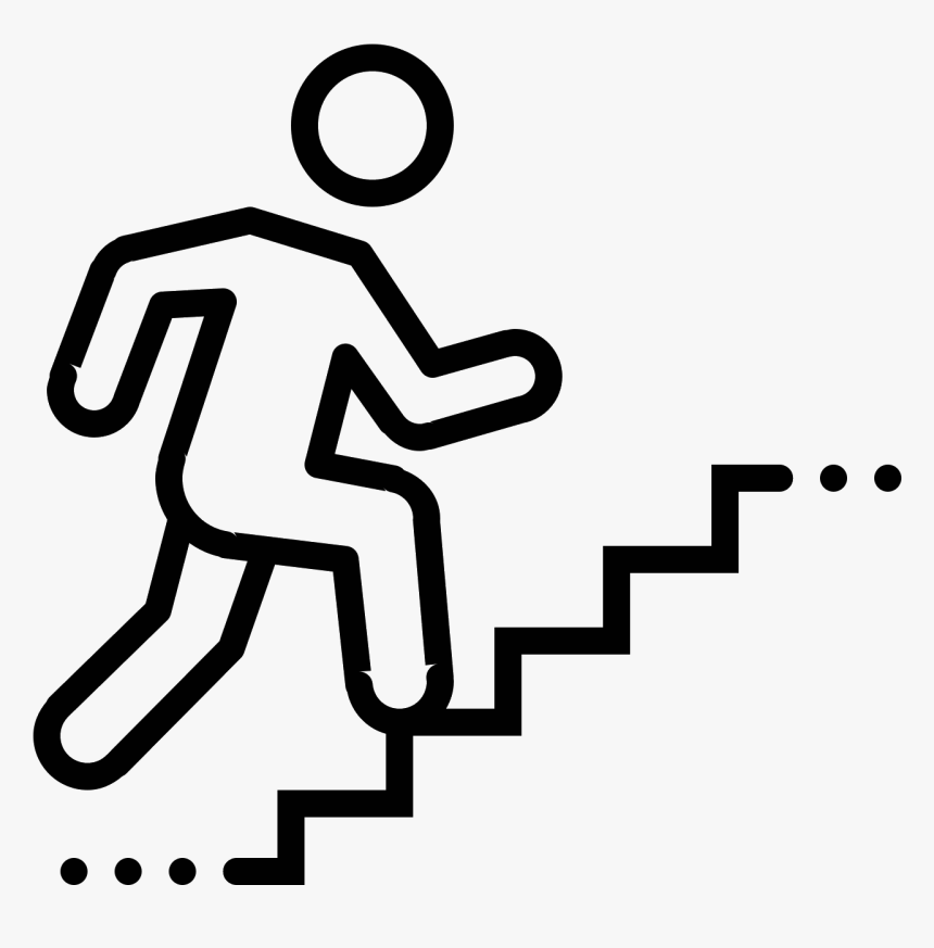The Icon For "wakeup Hill On Stairs - Climbing Stairs Icon Png, Transparent Png, Free Download