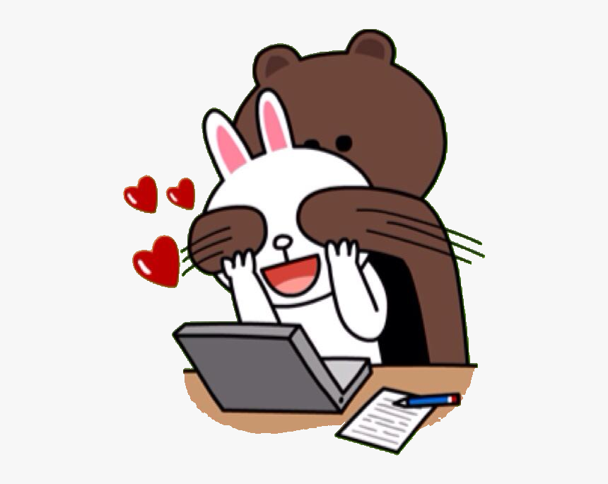 Cony Brown Line Sticker, HD Png Download, Free Download